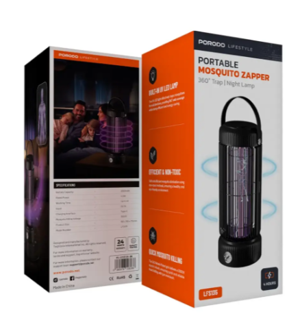 Porodo Lifestyle Portable Mosquito Zapper - Black