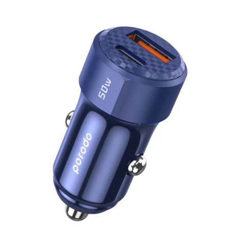 Porodo 50W Dual Port Car Charger PD 20W QC 30W