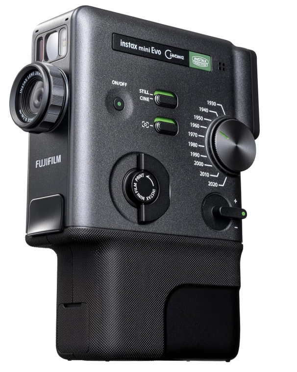 FUJIFILM instax mini Evo Cinema Hybrid Instant Camera, Black