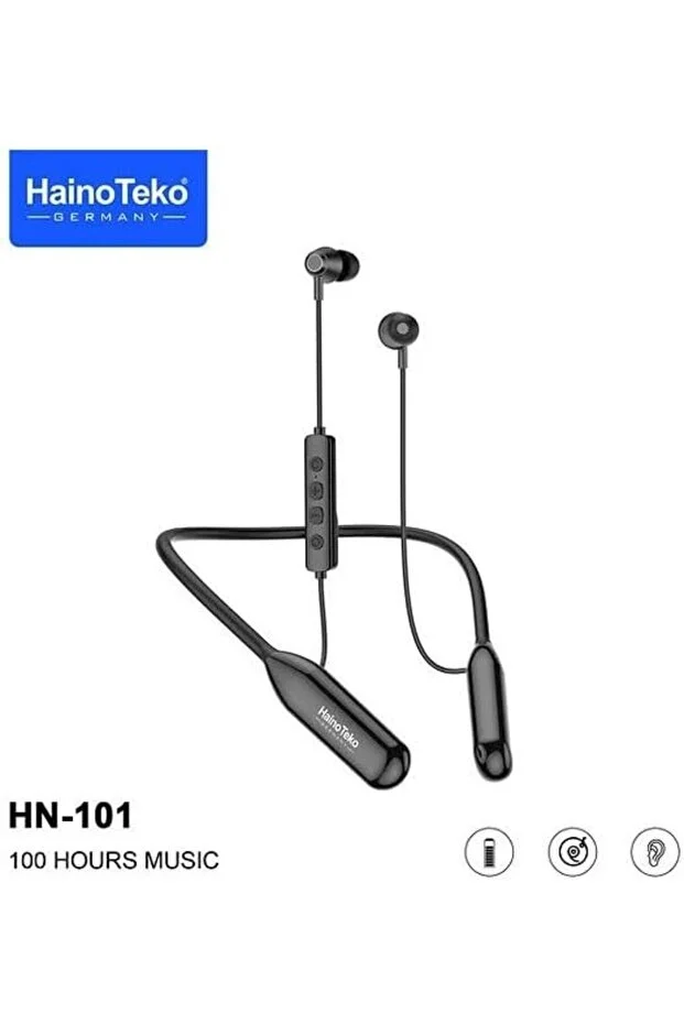 Haino Teko Germany HN101 Bluetooth Neck Band Earphone 100 Hours Music With High Bass Sound Quality Super Clear Mic