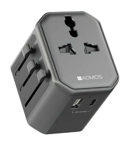 Admos Travel Adapter Black – AM701