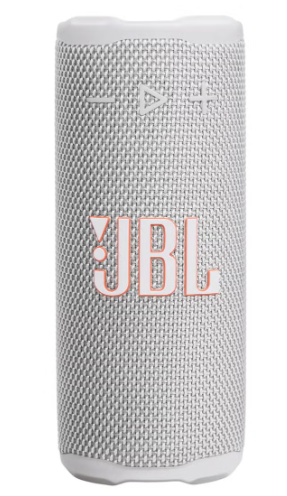 JBL Grip Compact Bluetooth Speaker, JBL Pro Sound with AI Sound Boost, IP68 Waterproof and Dustproof, Ambient Light, Up to 14 Hours Playback, Auracast Multi-Speaker, JBL Portable App, White