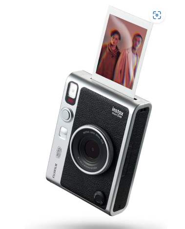Fujifilm INSTAX Mini EVO Hybrid Instant Camera – Black (USB-C) | Instant Print with Digital Preview, Creative Modes & Built-In Selfie Mirror