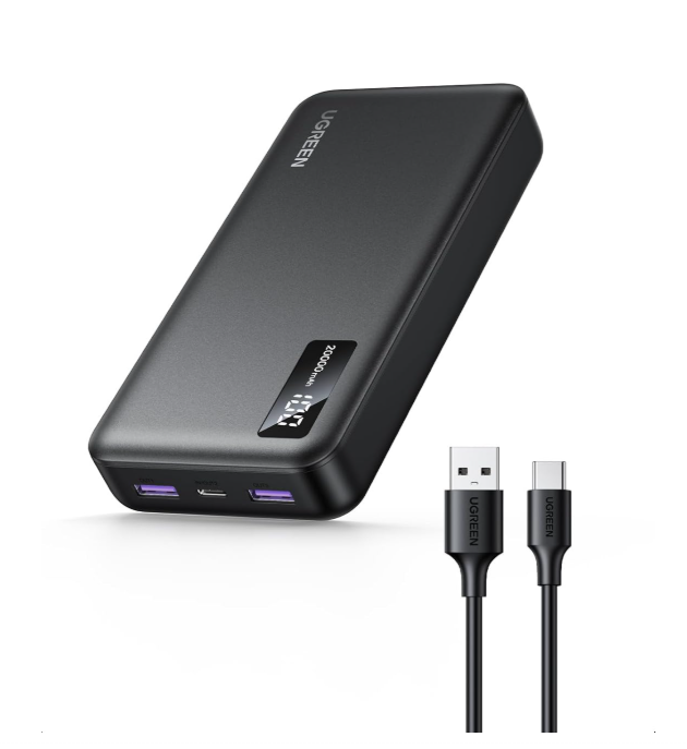 UGREEN Power Bank 20000mAh, 22.5W Portable Charger Fast Charging PD 3.0 USB C Input&Output Battery Pack with Digital Display Include Cable for iPhone 17/16/15, Galaxy S25U/S24, iPad, AirPods, etc
