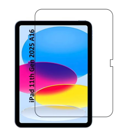 Generic Screen Protector for iPad (A16) 11th/10th Generation (2025/2022) – HD clear tempered glass, bubble-free application and durable screen protection.