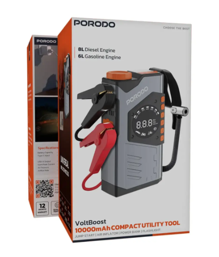 Borodo Volt Boost 10000mAh Versatile Tool - Grey