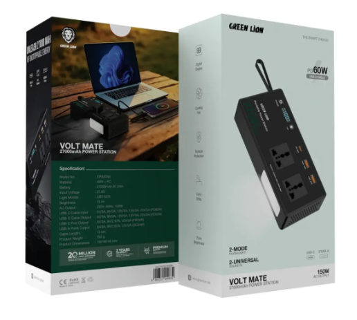 Green Lion Volt Mate 27000 mAh Power Station - Black
