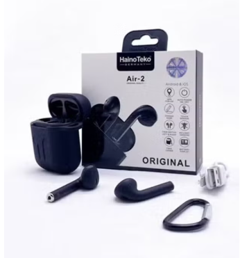 Haino Teko Wireless Bluetooth Earphones With High Quality Audio Crystal Clear Microphone and ,ulti Functional Touch Controls Compatible With Android and iOS Devices Black