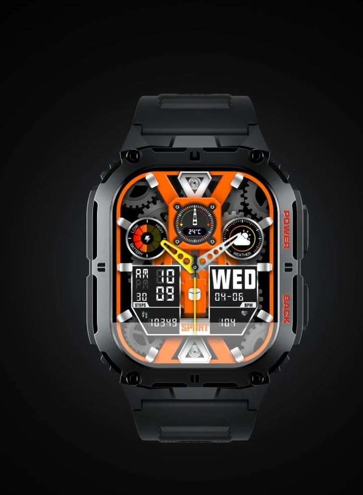HainoTekoGermany Haino Teko-3 AMOLED Display Waterproof Smart Watch With 3 Pair Straps For Mens