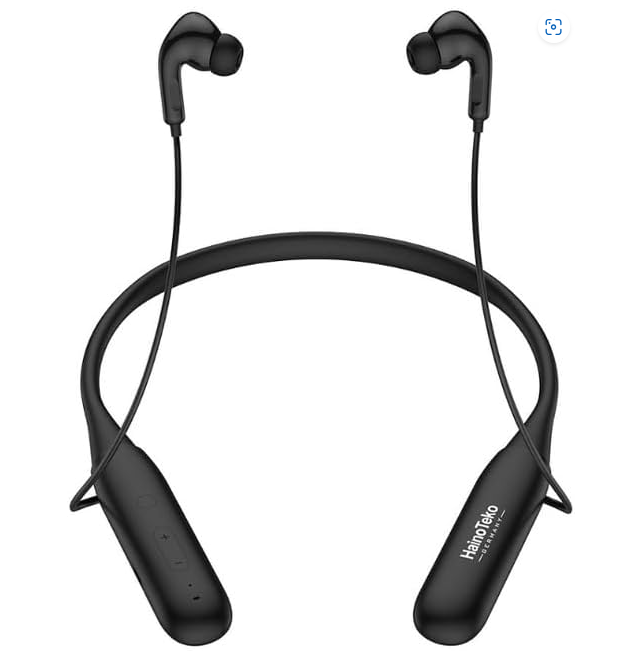 Haino Teko HN-103 Neckband Wireless Earphones with Karaoke Mode, Hi-Res Audio, Up to 100 Hours Music Playback, Microphone (Black)