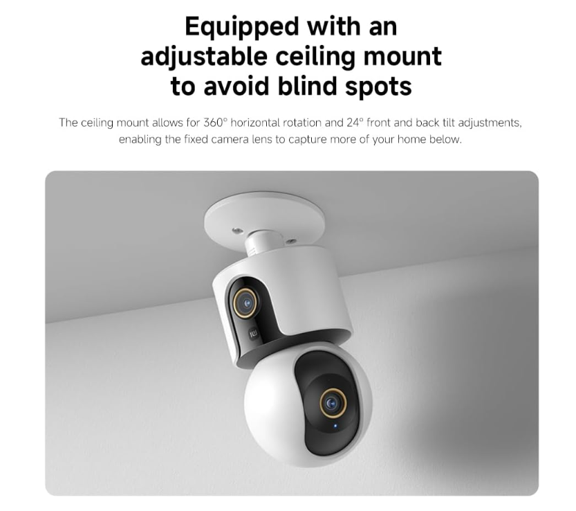 Xiaomi Smart Camera C500 Dual | 4MP+4MP | 360° Coverage | AI Human Detection | Two-Way Audio | Pet Detection | Mi Home App