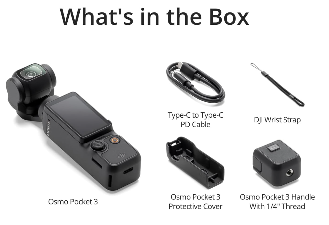 DJI Osmo Pocket 3, Vlogging Camera with 1'' CMOS & 4K/120fps Video, 3-Axis Stabilization, Face/Object Tracking, Fast Focusing, 2" Rotatable Touchscreen, UAE Version with Official Warranty Support