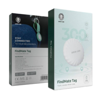 Green Lion FindMate Tag - White