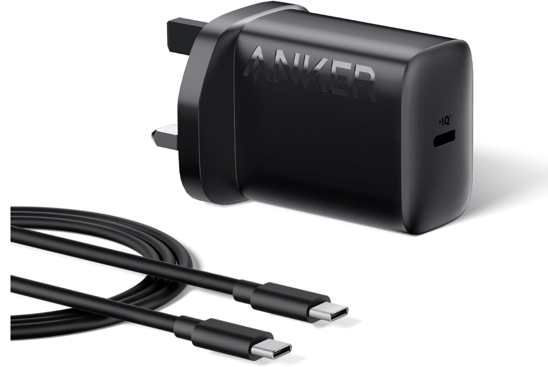 Anker USB C Plug, 25W USB C Charger with USB-C Cable, Supports PPS Fast Charging for Samsung S25/S24+/S24/S23, Ultra/S23+/S23/S22/S21/S20/Note20, iPhone 16/15 More, (5 ft Cable Included)