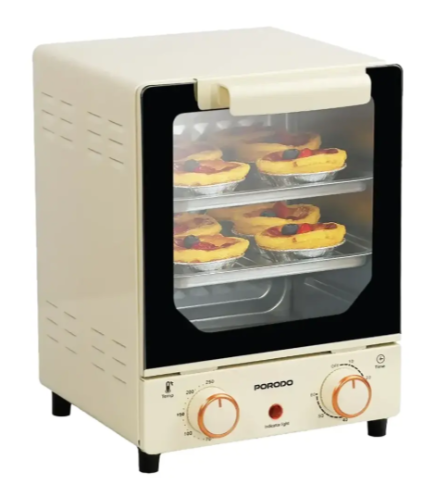 Porodo Lifestyle Vertical Design Temp Glass Mini Oven - White