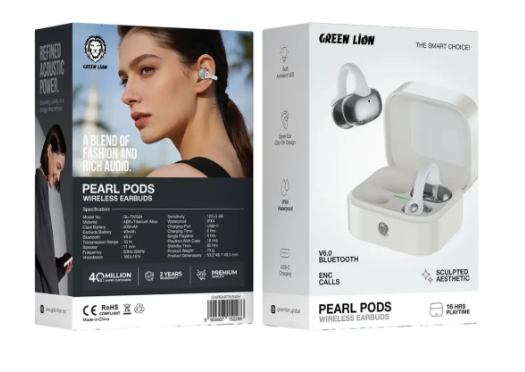 Green Lion Pearl Pods Wireless Earbuds White
