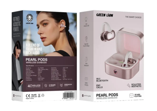 Green Lion Pearl Pods Wireless Earbuds Pink