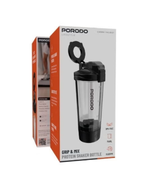 Lifestyle Grip & Mix Protein Shaker Bottle / 700ml Capacity / Leak-Proof Design / Easy-to-Use Grip Handle / BPA-Free / Ideal for Protein, Supplements, and Shakes
