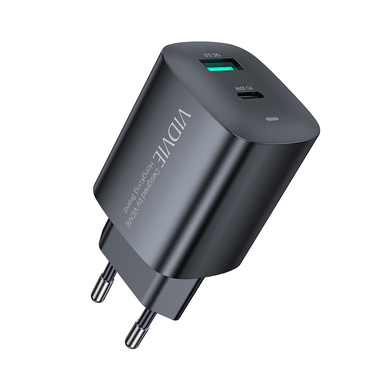 VIDVIE PLE248 20W Dual-Port PD Fast Wall Charger (USB-C + USB-A)