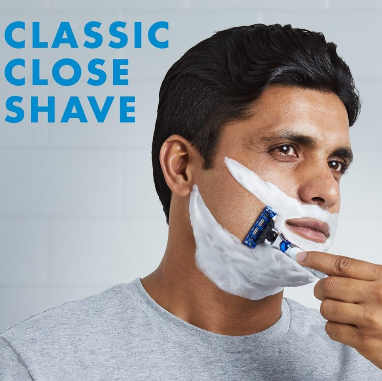 Gillette Mach3 Turbo Men's Refillable Razor: Handle + 2 Blade Refills