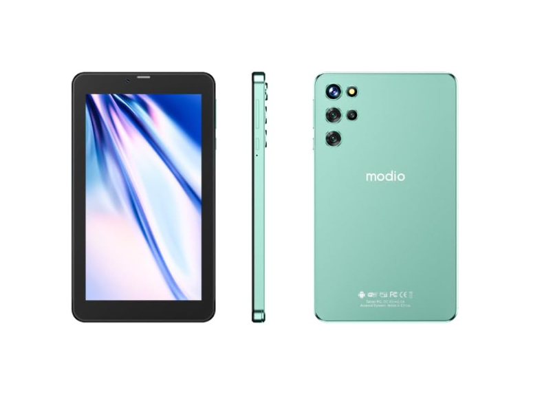 Modio M798 Android Tablet, 7-inch HD Display, 6GB RAM, 256GB Storage, WiFi, Dual Camera, Keyboard & Mouse Included