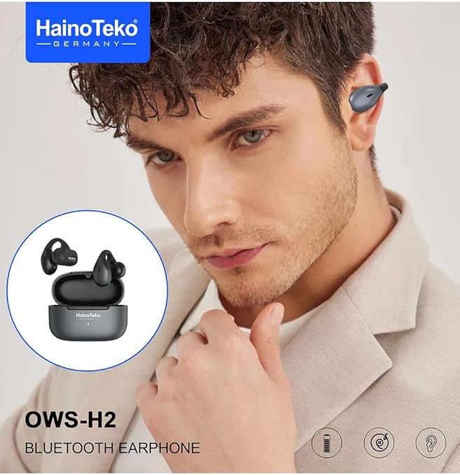Haino Teko Germany True Wireless Earphone With Super Clear Mic and High Bass Sound Quality (Black)
