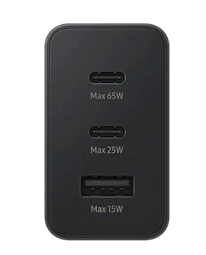 Samsung 65 W Super Fast Charging Power Adapter Trio, EP-T6530NBEGAE, Black