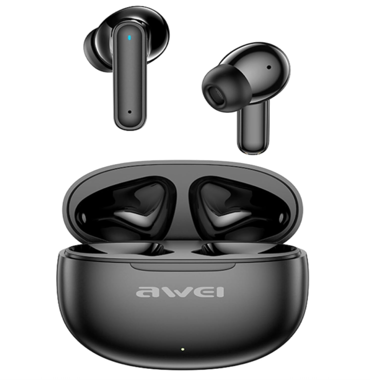 AWEI T71 Wireless Earbuds Bluetooth, Bluetooth Earbuds with Mic, Bluetooth Headphones IPX6 Waterproof, 35Hrs Playtime with Charging Case, Clear Calls Earphones for TV Smart Phone Laptop Sports