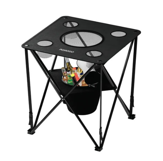 Porodo Borrodo Lifestyle Outdoor Companion Folding Camping Table - Black