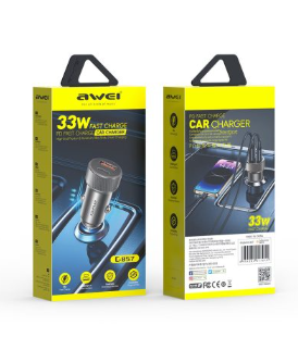 Car charger Awei C-857 33W USB-C/USB-A black