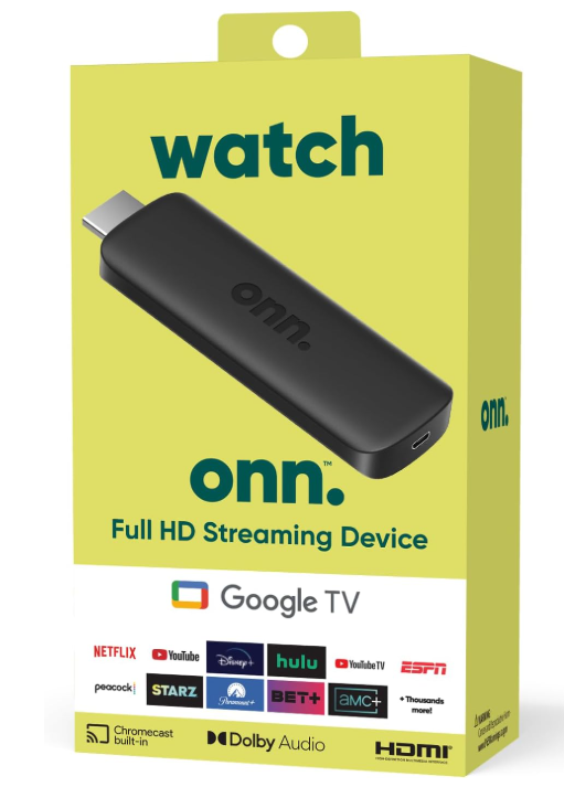 XGAGHB ONN Android TV 2K FHD Streaming Stick Black (New Version)