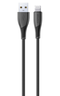 AWEI - Cable USB A - Lightining 1mt - Black