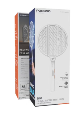 Foldable Electric Insect Killer with Safe & Silent Operation, Touch-Safe Surface, Triple-Layer Mesh, Automatic Unfolding Face, Smart Light Sensor