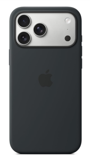 iPhone 17 Pro Max Silicone Case with MagSafe – Black ​​​​​​​