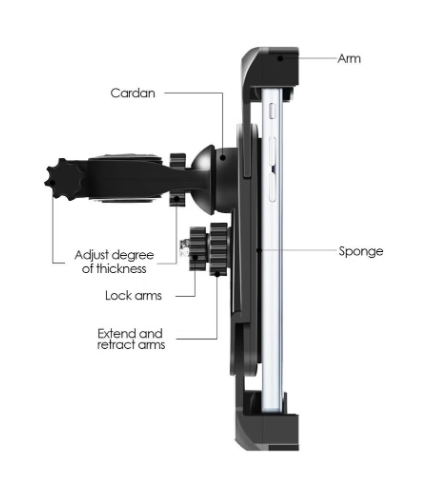 Universal Bike Phone Holder – Secure, Adjustable Mount for Phones, Perfect for Bicycles and MotorcyclesCycle Mount