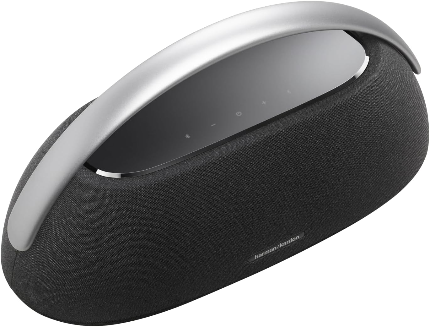 Harman Kardon Go + Play 3 - Portable Bluetooth speaker with superior sound and 8 hours playtime, USB Charging, Auto self tuning, Dual far-field microphones, Made in part with recycled materials(Black)