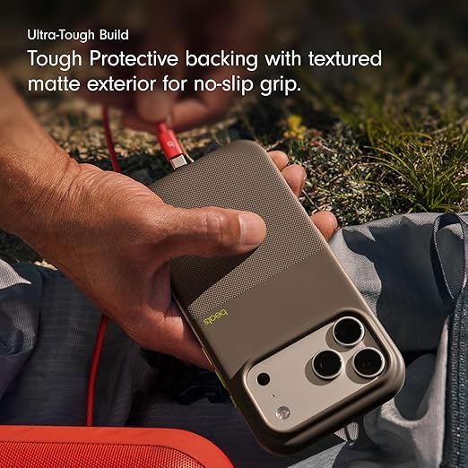 Beats iPhone 17 Pro Rugged Case with MagSafe & Camera Control, Scratch & Drop Tested, Matte Texture with Microfibre Lining - Alpine Grey