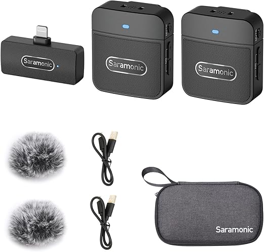 Saramonic Blink100 B4 Wireless Lavalier Microphones for iPhone iPad 2.4GHz Plug & Play Lapel Clip-on Mic With Noise
