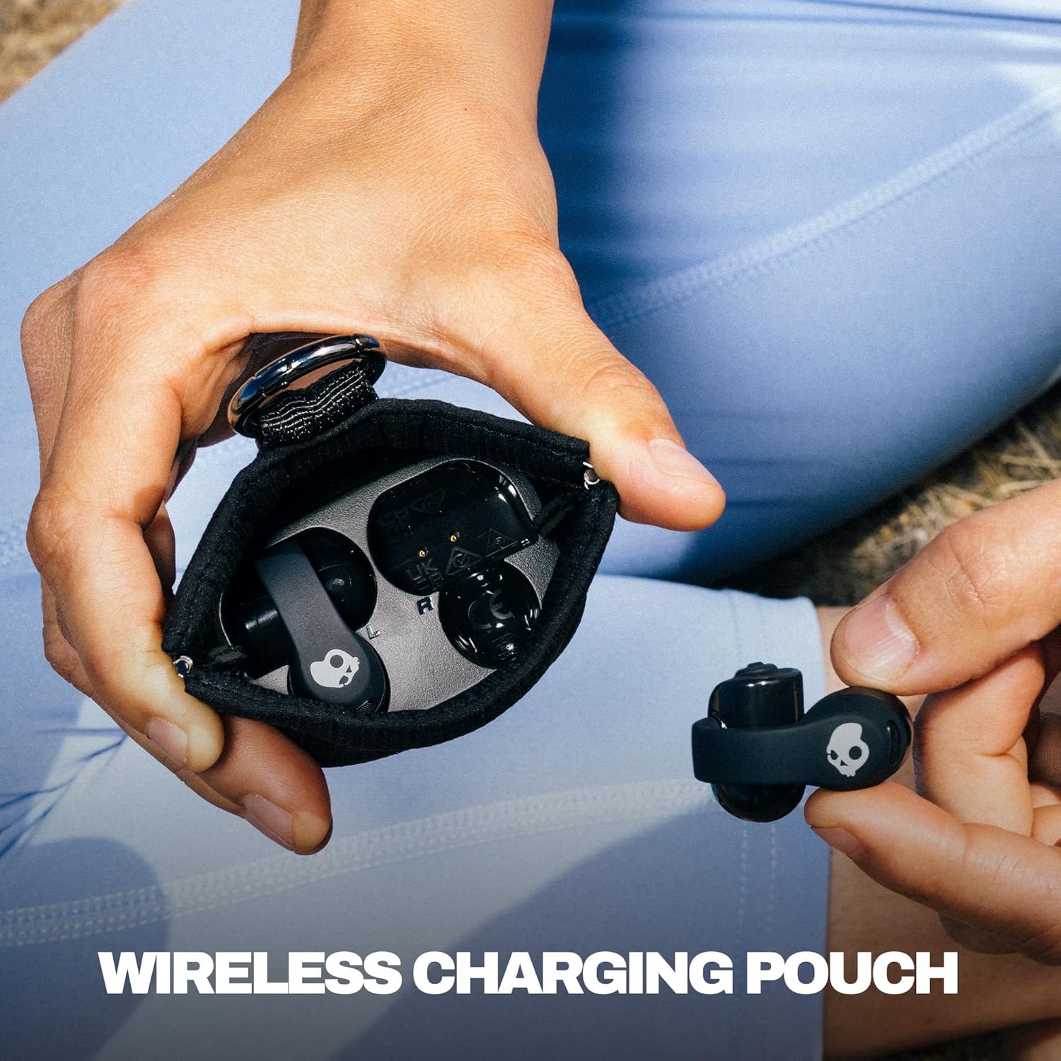 Skullcandy Push® 720 Open-Ear True Wireless Bluetooth Earbuds, 14mm Dynamic Drivers, 30 Hrs Battery Life, IP67 Sweat and Waterproof, Google Fast Pair+Finder, Wireless Charging Case/Pouch - Black