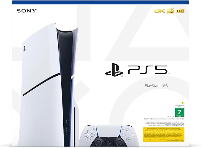 Sony PlaysStation 5 Slim Console Disk, 1 TB Storage Capacity, White