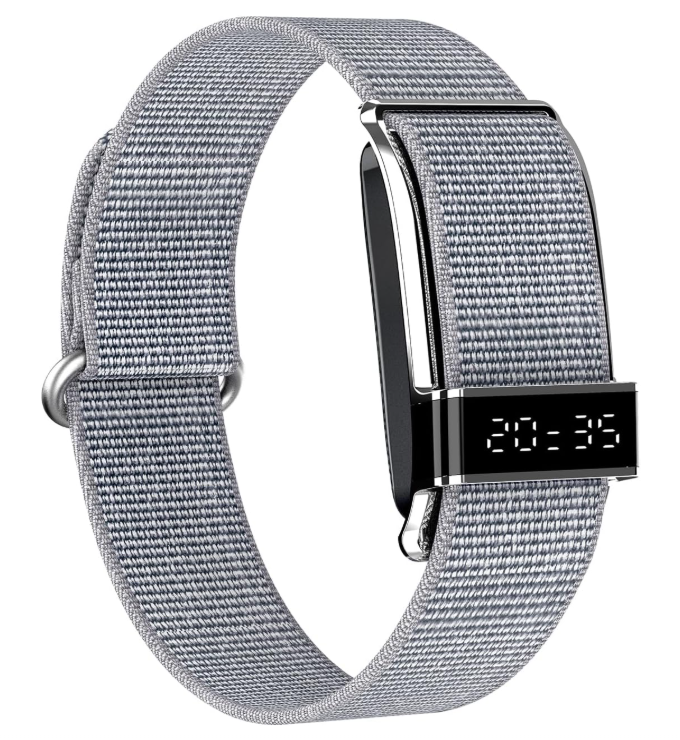 Porodo Trackfit Pro Smart Bracelet Fitness Tracker with App Support, Activity & Sleep Tracker with Heart Rate, Health & Fitness Wearable Silver