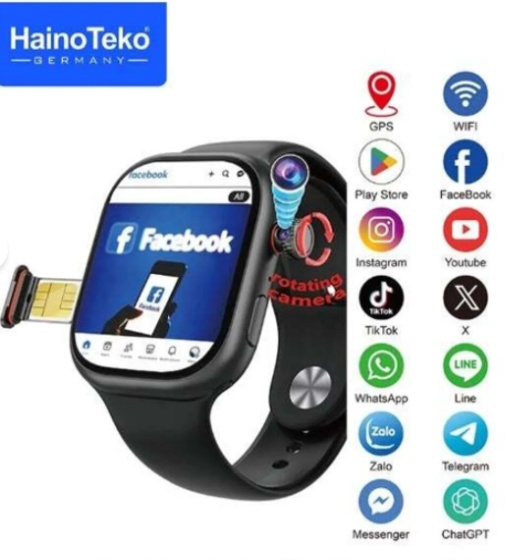 HAINOTEKO FG-11 5G Android Smart Watch with SIM Card Slot Rotating Camera and Play Store Support