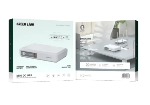 Green Lion Mini DC UPS Multifunction Network - White
