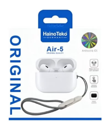 Air 5 Germany Wireless In-Ear Bluetooth Earphones – Haino Teko Air 5, Compatible with iPhones & Androids, High-Quality Sound