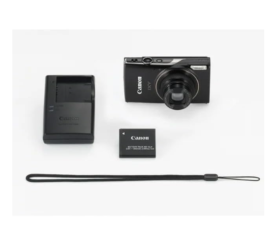 Canon IXY 650 Compact Digital Camera 12x Optical Zoom IXY650 (Black) Bundle with 64GB Memory Card + Camara Bag + Card Reader + Vlogging Tripod + Cleaning Kit and More