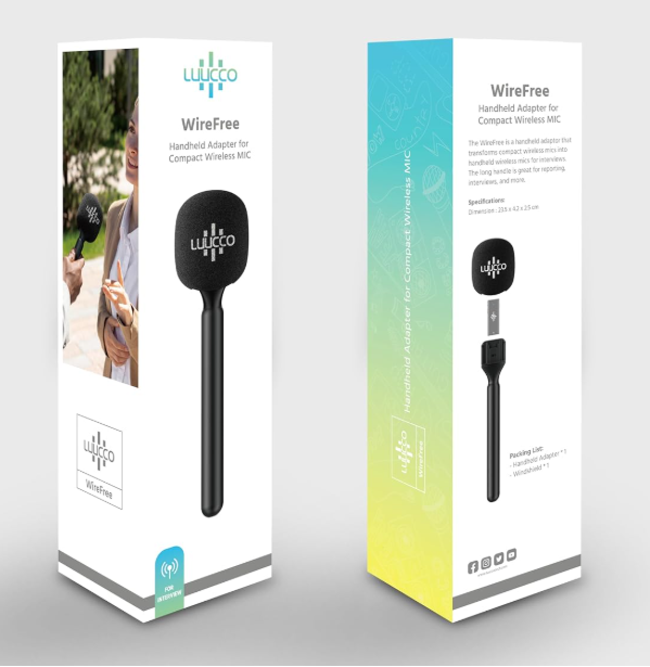 WireFree Handheld Adapter for Wireless Microphones | Converts Clip-On Mic into Handheld Mic