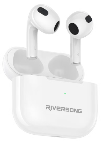 Airfly L3 Environmental Noise Cancellation Earbuds, 30Hrs Playtime, SweatProof, White Color
