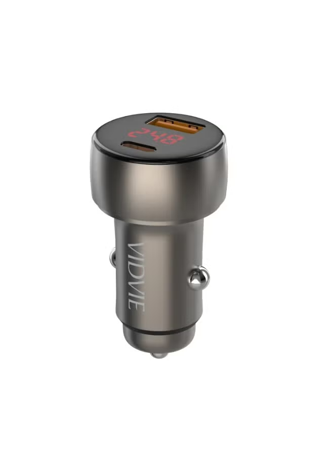 VIDVIE CC547 48W Dual USB Fast Car Charger with Digital Display
