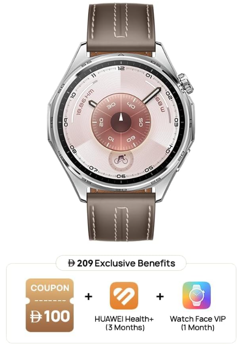 HUAWEI WATCH GT 6 Smart Watch, 46mm, upto 21 days battery life, GPS Smart Watches with 100+ Sports Mode, Cycling, iOS & Android Compatible, Emotional Wellbeing, Health Monitoring