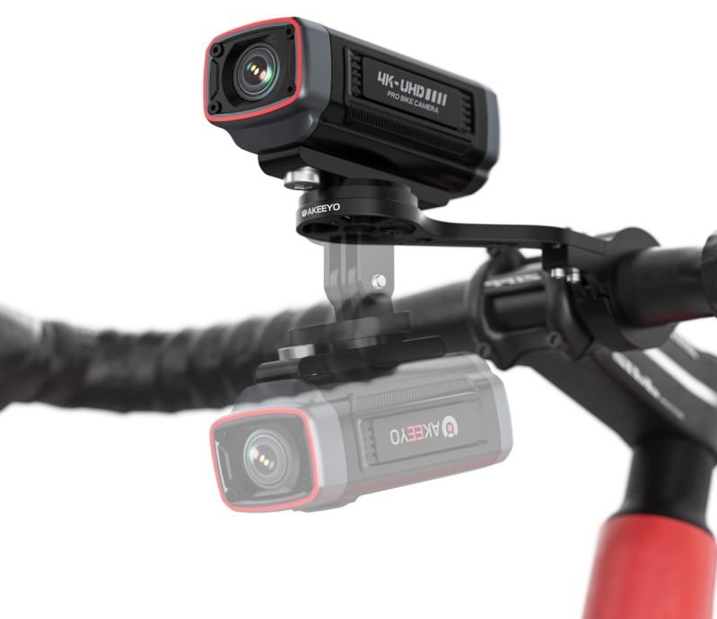 AKY-710S Bike Camera with Mount, 4K 28fps, 2K 55fps, Wide-Angle 142°,IP67,5MP,Loop & Emergency Recording